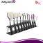 High quality 10pcs Shiny oval makeup brush set with handle white black                        
                                                Quality Choice