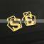 gold plating metal custom hang bag tag