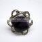Sugilite Cushion 925 Sterling Silver Ring, Purple Sugilite Gemstone Oxidized Ring, Designer Nepali Silver Handmade Ring