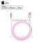 Fast charg mfi 8pin to usb one color nylon braided cable