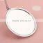 High Quality Fancy Metal Alloy Flexible Round One Side No Foldable Diamante Personalized Pocket Mirror/cosmetic Mirror