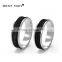 wholesale fashion jewelry couple rings 925 silver carbon fiber wedding rings set for couples