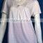 White V neck lace decoration custom shirt