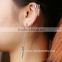 Wholesale Fashion Design 316L Stainless Steel Leaf Chain Earring Stud Piercing Jewelry