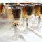 one set 7pcs or 12pcs pure gold quartz crystal singing Grail bowl with handle or stand