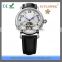 FS FLOWER - Men's Date With Energy Display Chinese Mechanical Movement Watch Leather Band
