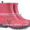 ladies ankle nature rubber rain boots with decorate strap