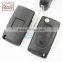 High Quatity Peugeot 2 button flip romote key shell for 307 blank no battery place Car Key Peugeot 0523 romote key shell