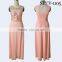 OEM pink chiffon beaded wedding dresses made in china