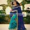 Plain chiffon saree fabric