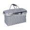 Durable Strip Fabric Insulated Thermal Food Carry Bag, Hot Cool Lunch Meal Packing Carry Bag with Zipper