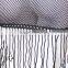 Women black deep form fringe fishnet dresses