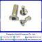 Flat countersunk head square neck bolts with black /yellow zinc plated/blue white