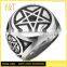 China factory fashion religious mens signet rings, religious symbol star rings (HF-008)