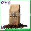 Wholesale customized seed coffee factory supply side gusset kraft window paper bag