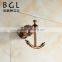 hot-sale classical crystal design brass rose gold bathroom accessory hanging hook