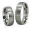 Titanium Stainless Steel Promise Engagement Couple Wedding Bands for Him and Her Women Cubic Zirconia Ring
