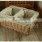 set of 3 wicker storage basket with liner