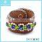 Fashion Mother's Day Love Goatskin Leather Crystal Diy Bracelet Jewellery