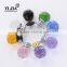 Gold Zinc Alloy Violet Amethyst Glass Cabinet Knob