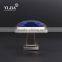 1 inch brushed nickel finish blue square glass knobs for cabinets