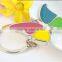 XL-WH51104 new arrival key chain alloy butterfly colored oil dropping anime keychain
