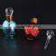 12ml round ball shaped UV gel colored glass dropper bottles empty red blue glass perfume bottle with glass applicator for sale