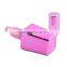 Unique square shaped 15ml empty mini screw top refillable perfume spray glass bottle with aluminum atomizer