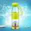 Borosilicate glass sports bottle with silicone sleeve