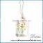 Wholesale fashion gifts jewelry pressed real natural flower alloy resin necklace