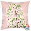 Merry Christmas Print Square Cushion Cover Decorative Cotton Pillow Cover
