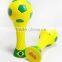 2016 Euro Cup hot sale plastic bottle opener with rattle/ cheering products/ noise maker rattle