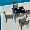 High quality garden furniture rattan wicker square dining table and chairs