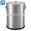 Indoor stainless steel swing lid waste disposal bin