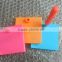 2016 Customized Eco Friendly Reusable Silicone Memo Pad with Ball Pen & Eraser