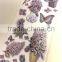 Purple Colorway Tulip & Butterfly Design Sticker, Classic Decorative Shinny Glitter Sticker