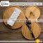 Custom round finish bamboo tray
