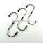 metal stainless steel S shape hook rustless hanger with 3 black sheathes, thickness 4.0 and height 110 mm for hanging use