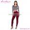 drop shipping cheap red wine long sexy gym ladies tights