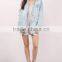 brynn light wash denim disterssed women denim jacket