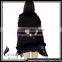 CX-B-P-48D Fashion Indian Cashmere Pashmere With Rex Rabbit Fur Shawls Hand Made