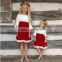 Little Gilrs Christmas Boutique Baby Kids Red Lace Ruffle Christmas Party Dresses