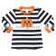 Wholesale Sleepwear Stripe Kids Cotton Pumpkin Applique Toddler Children Halloween Pajamas