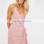 2017 Summer Fashion high quality V neck mini skirt with suspenders