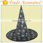 Black Cobweb Spider Printed Witch Taffeta Witch Hat for Halloween Costume