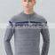 2017 Mans Custom Cashmere Pullover Zipper Open Jacquard Sweater With Low Price