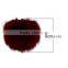 Angora Pom Pom Balls DIY Craft Decoration Wine Red With Ring 80mm Dia.