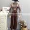 B22672A Autumn ladies Long sleeved sweater waist overalls corduroy wide leg pants suit