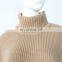 Pretty Steps 2017 Stylish Elegant Solid Color Classic Camel Oversize Cashmere Turtleneck Sweater for Women