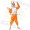 Short Floss Orange Fox Animal Mascot Cosplay Costume for Kids